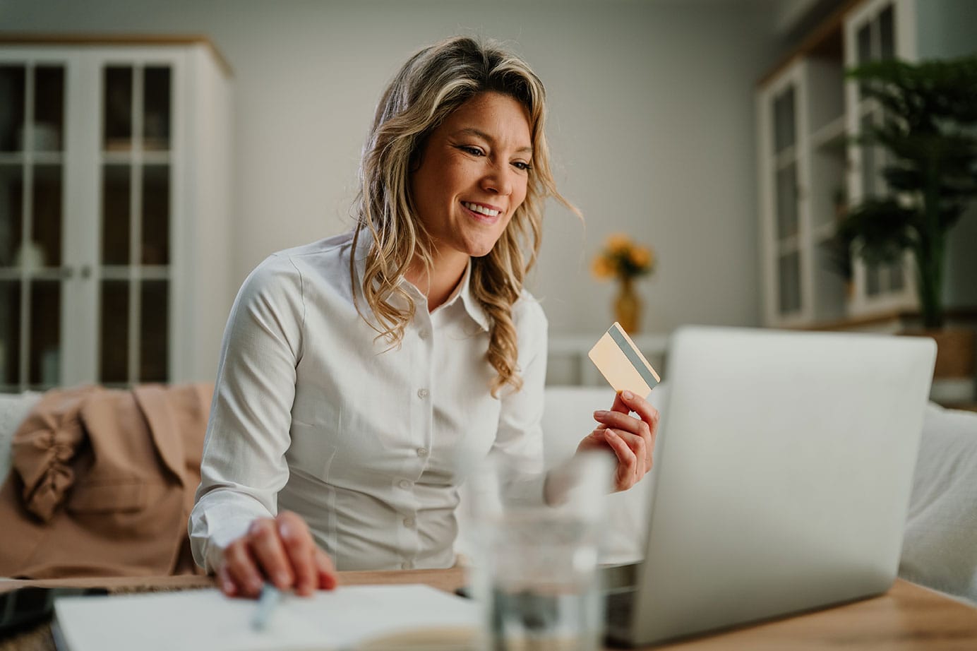 Business team working across connected devices