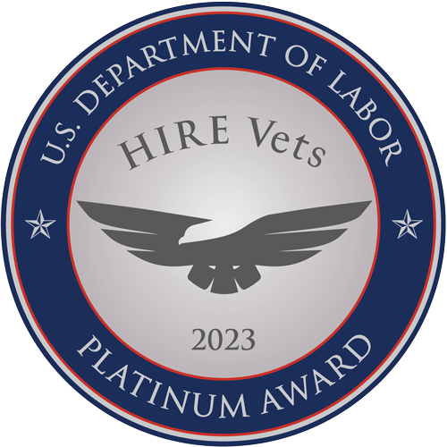 ALLO was awarded the 2023 Platinum HIRE Vets Medallion Award