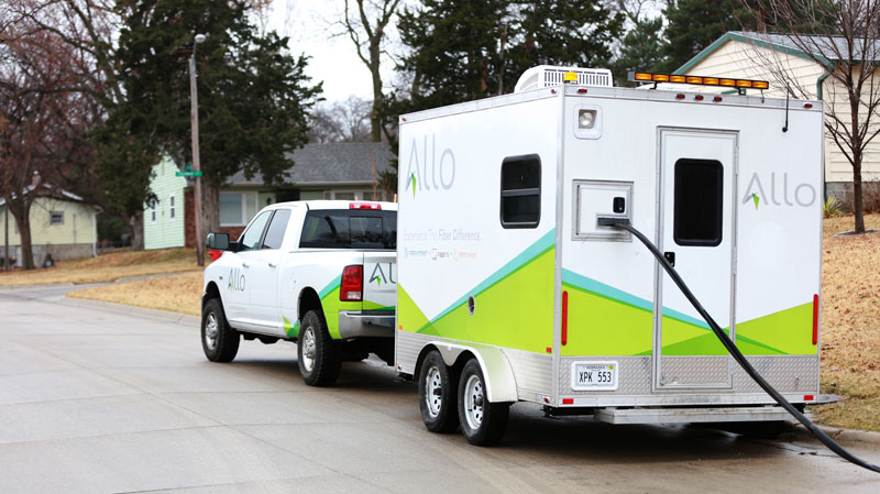 ALLO Fiber splicing truck and trailer