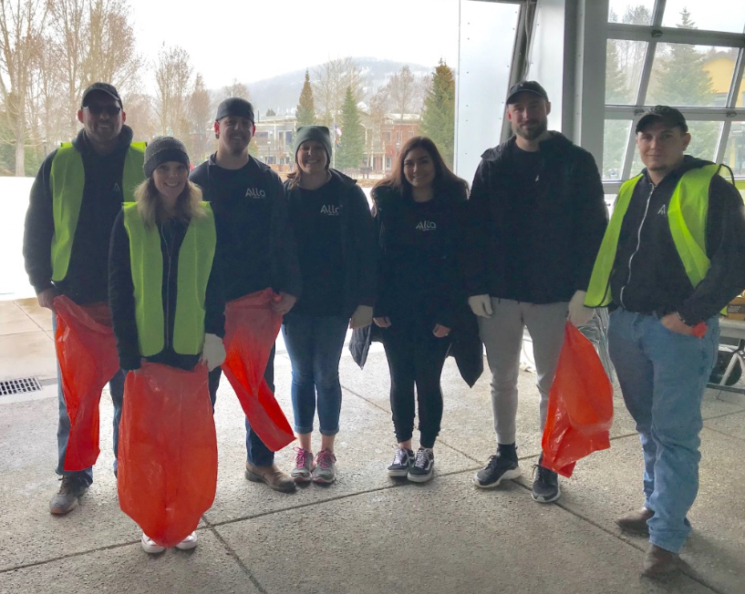 Cleanup day with ALLO Fiber teammates