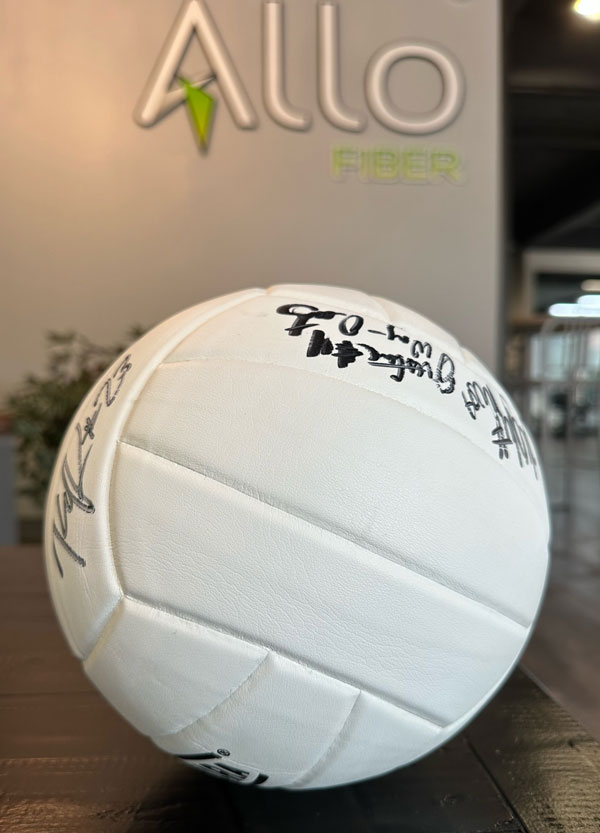 Win this volleyball signed by Nebraska volleyball olympians