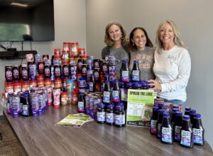 ALLO employees with peanut butter & jelly for Erie UpLink