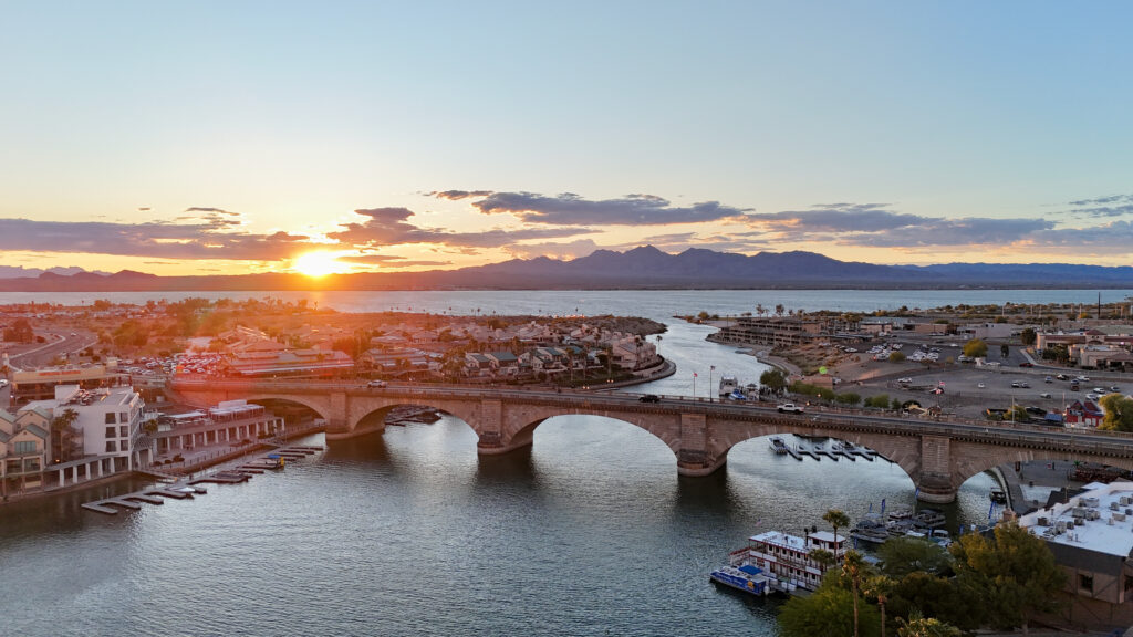 London Bridge in the sunset in Lake Havasu City